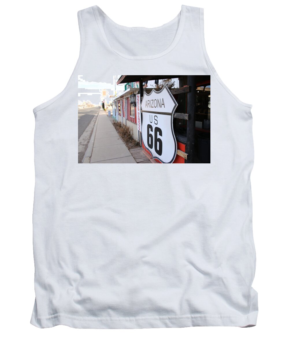 Road Tank Top featuring the photograph US Route 66 Arizona Style by Laura Smith
