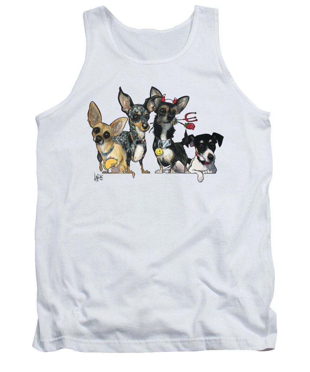 Vaness Tank Top featuring the drawing Vaness 4844 by Canine Caricatures By John LaFree