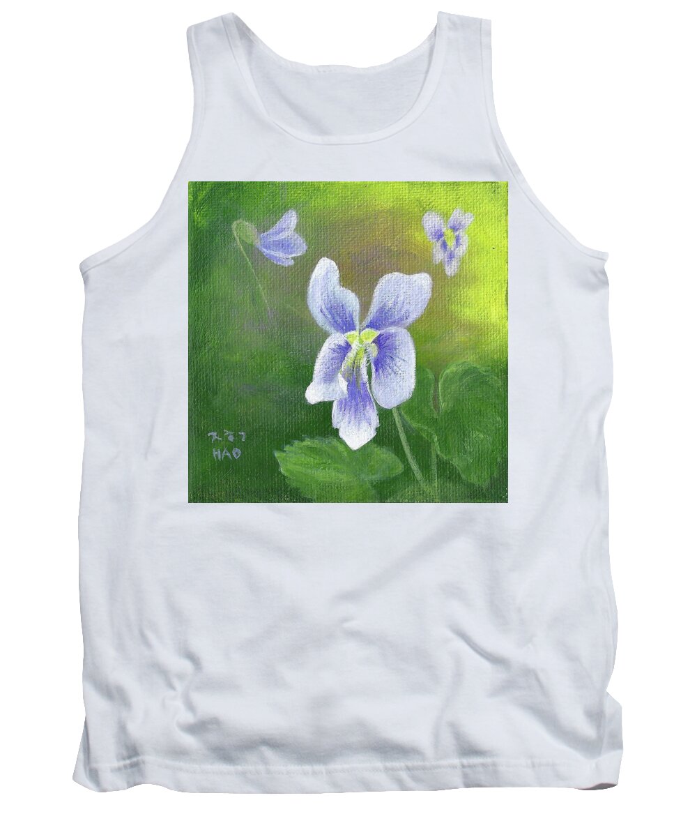 Violet Tank Top featuring the painting Violet by Helian Cornwell
