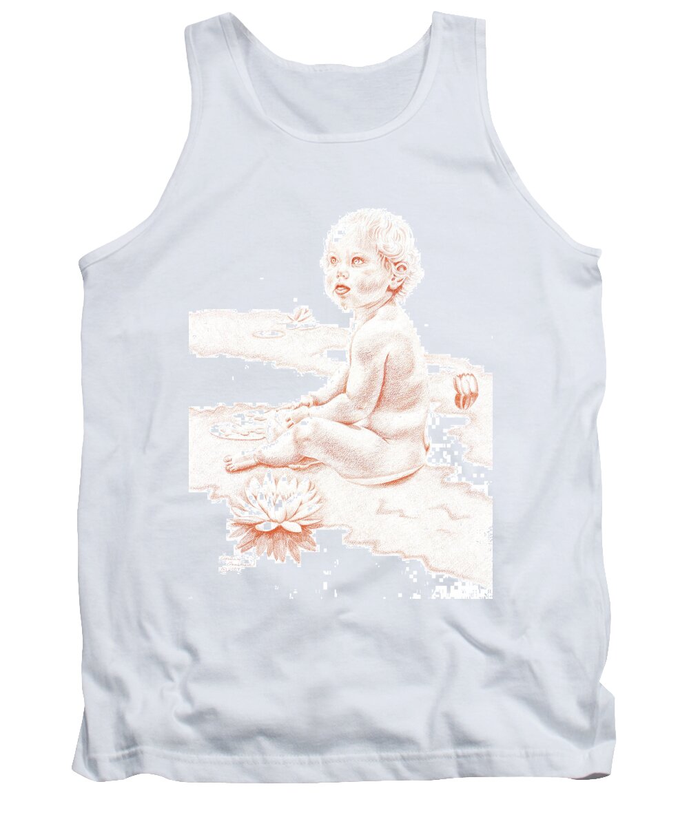 White Tank Top featuring the painting Water Nymph by Adrienne Dye