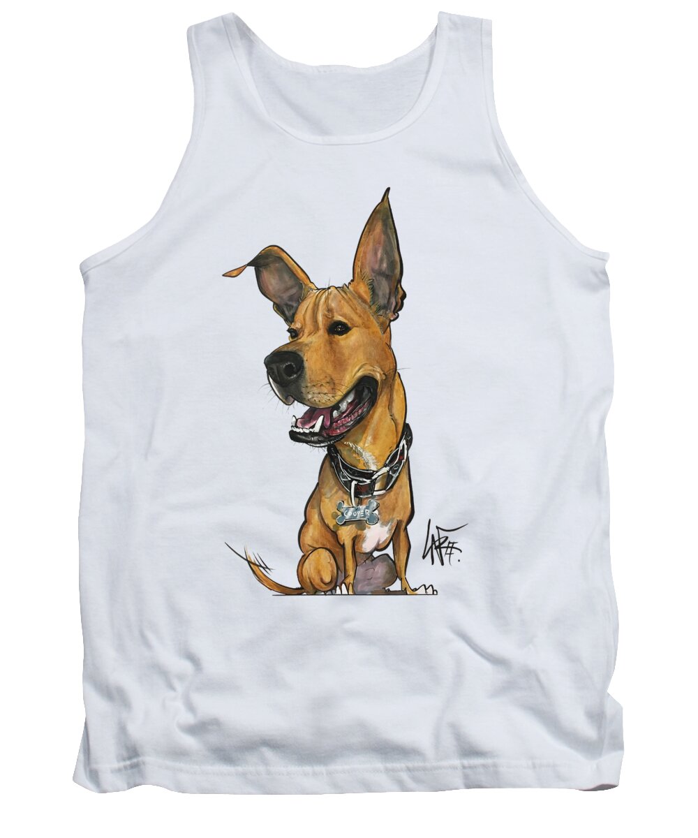 Weissinger Tank Top featuring the drawing Weissinger 4168 by Canine Caricatures By John LaFree