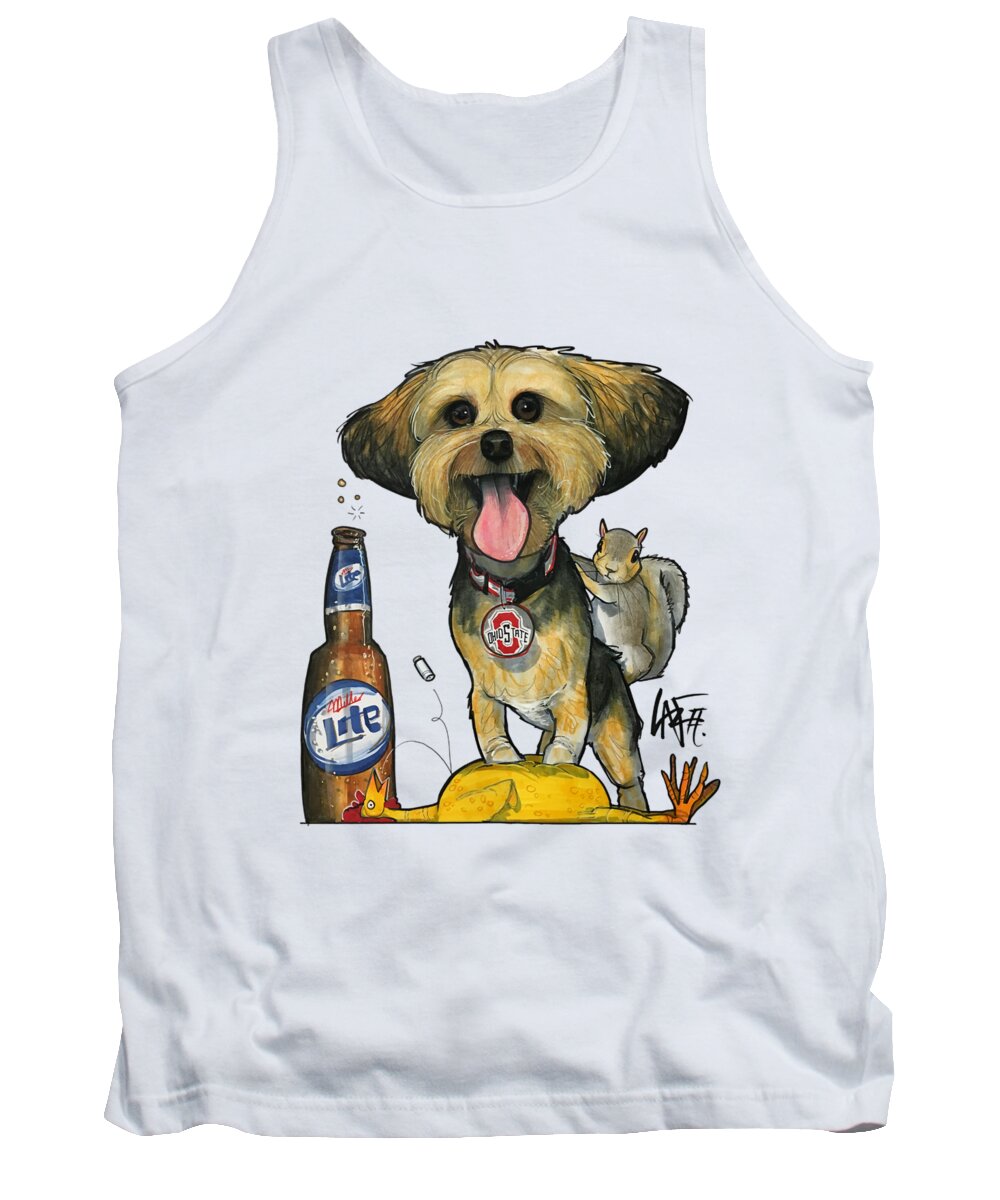 Wendel Tank Top featuring the drawing Wendel 4322 by Canine Caricatures By John LaFree