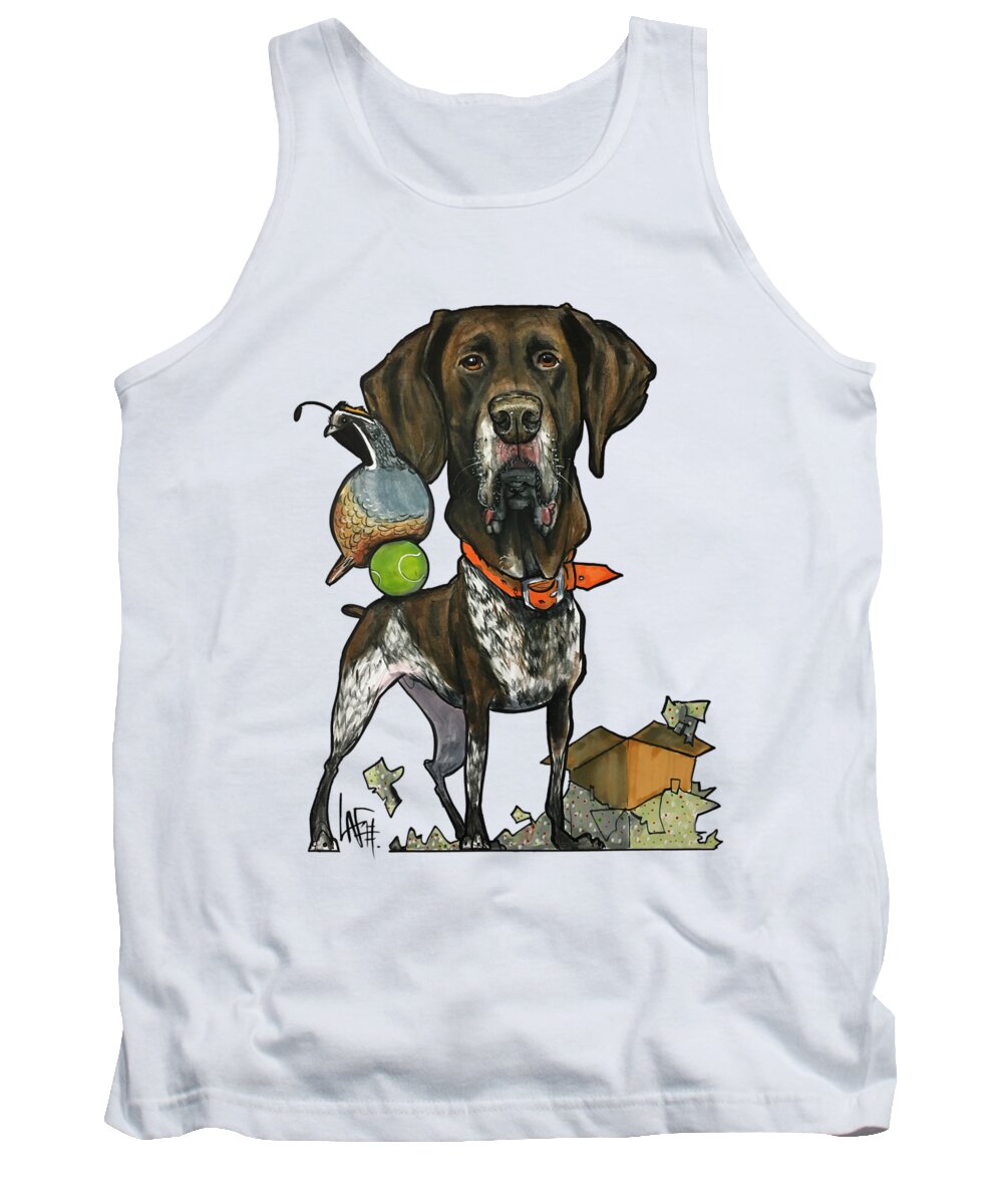 Westlake Tank Top featuring the drawing Westlake 4338 by Canine Caricatures By John LaFree
