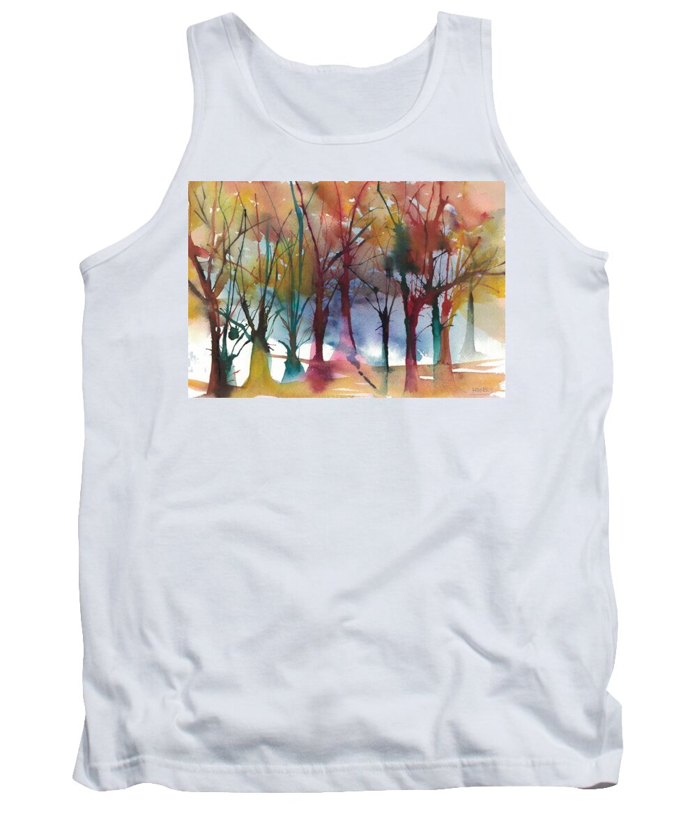 Landscape Tank Top featuring the painting Whisper by Hiroko Stumpf