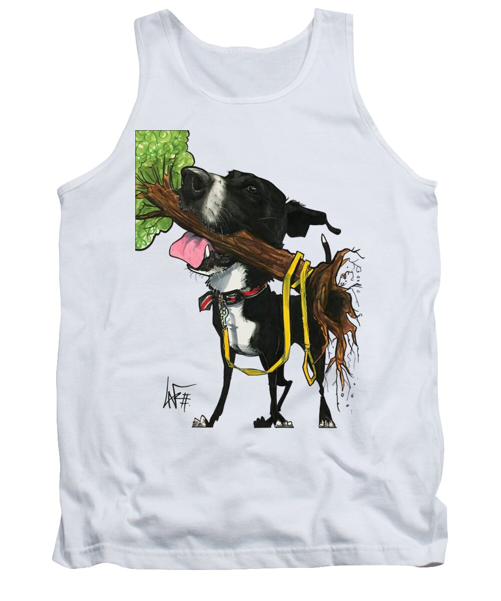 White 4479 Tank Top featuring the drawing White 4479 by Canine Caricatures By John LaFree