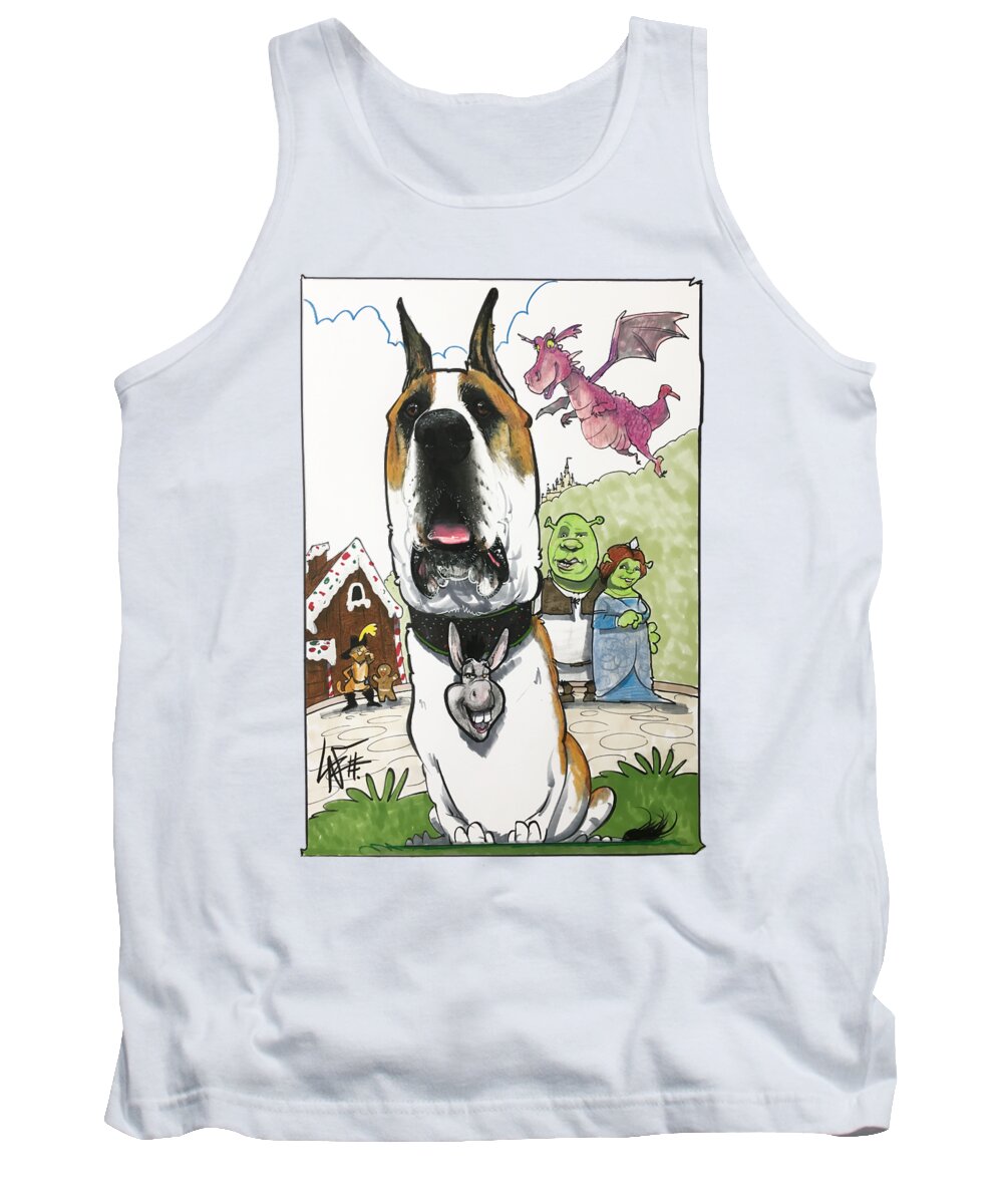 Wieland 4118 Tank Top featuring the drawing Wieland 4118 by Canine Caricatures By John LaFree