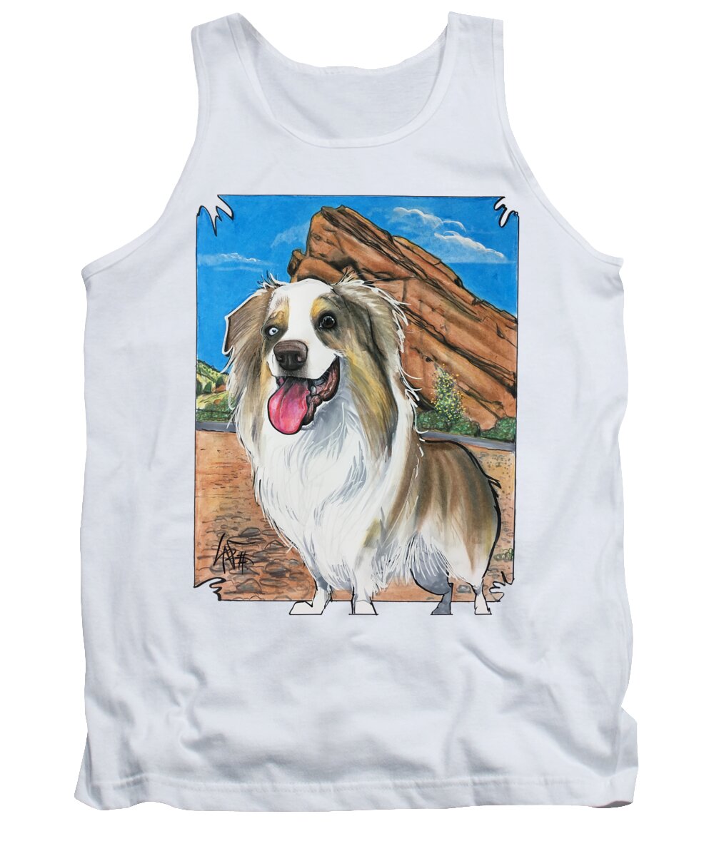 Wilks Tank Top featuring the drawing Wilks 4807 by Canine Caricatures By John LaFree
