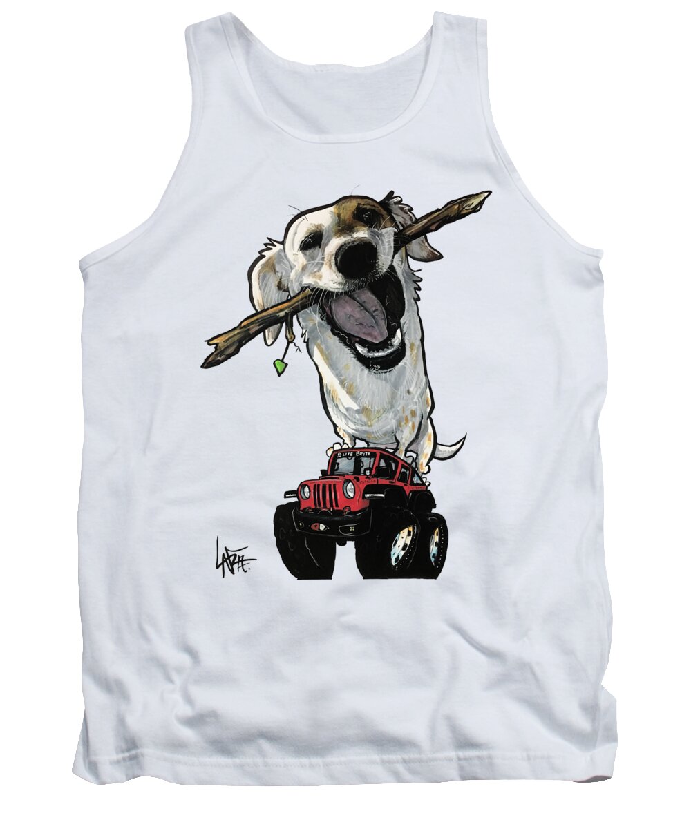 Williams Tank Top featuring the drawing Williams 5078 by Canine Caricatures By John LaFree