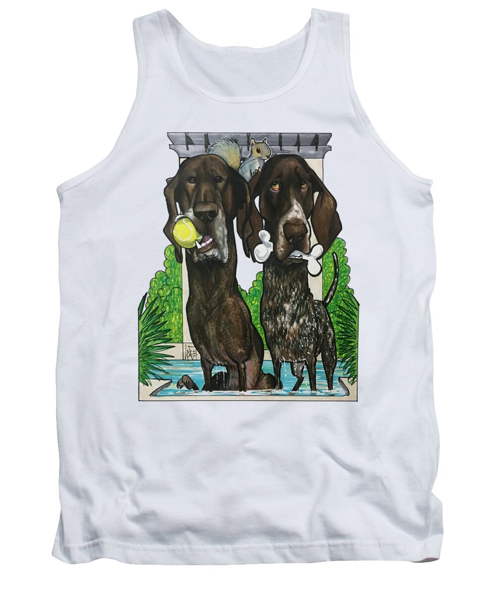 Williams Tank Top featuring the drawing Williams 5105 by John LaFree