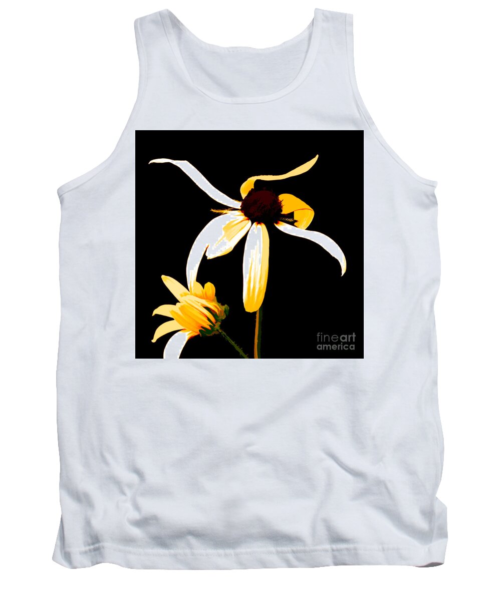 Black-eyed Susans Tank Top featuring the photograph Mother and Child Dance of Joy by Anita Pollak