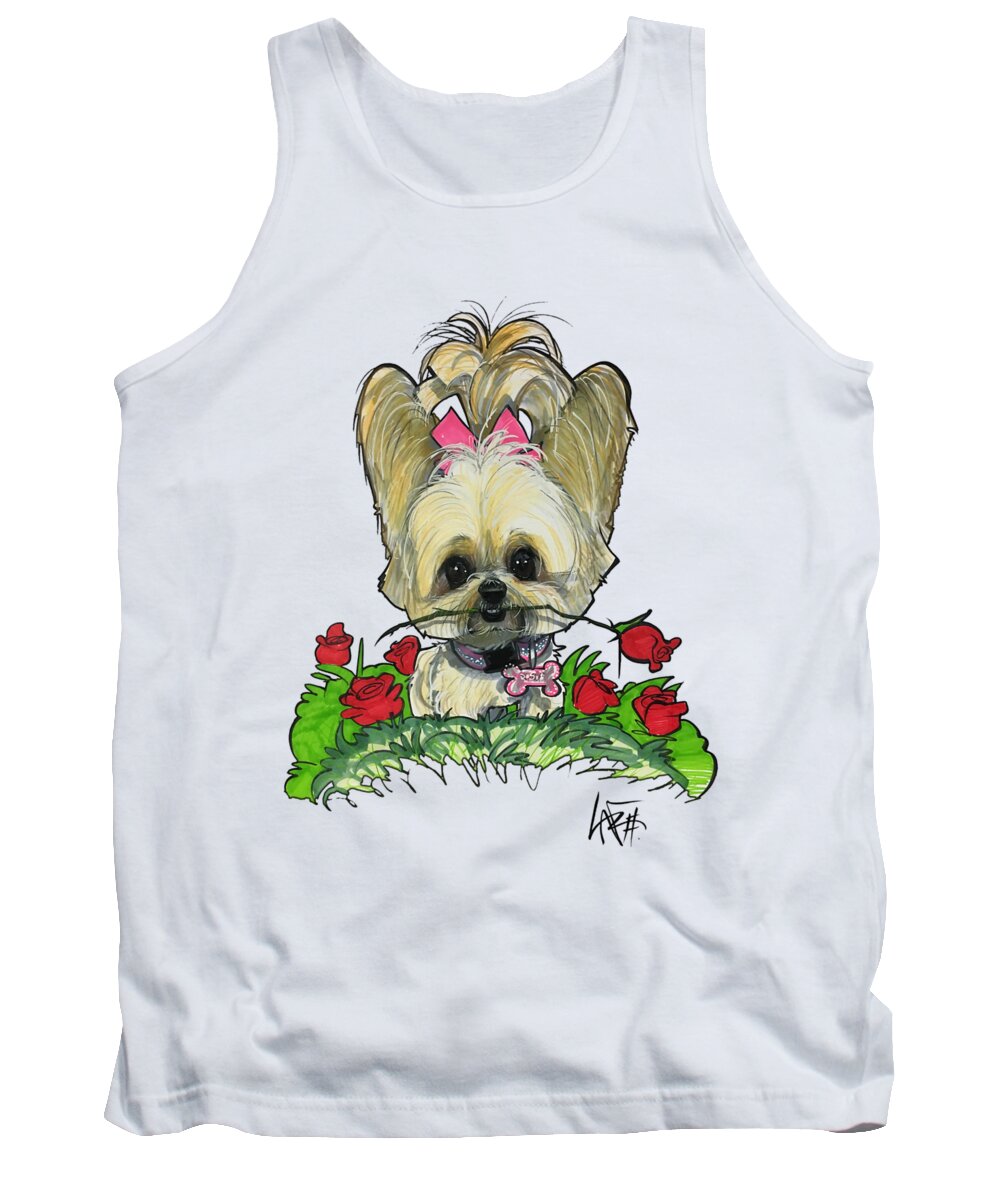Wood 4568 Tank Top featuring the drawing Wood 4568 by Canine Caricatures By John LaFree