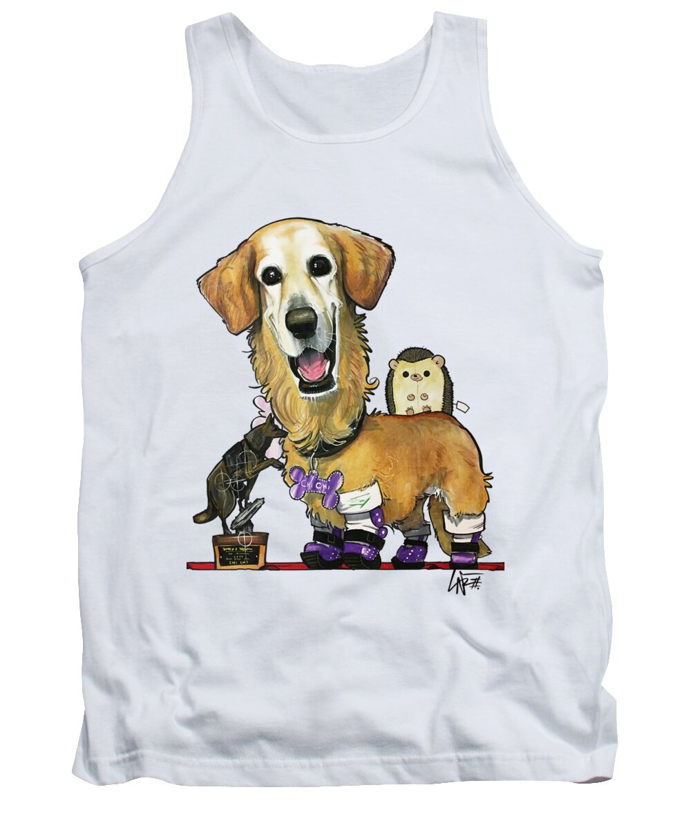 Young 4438 Tank Top featuring the drawing Young 4438 by Canine Caricatures By John LaFree