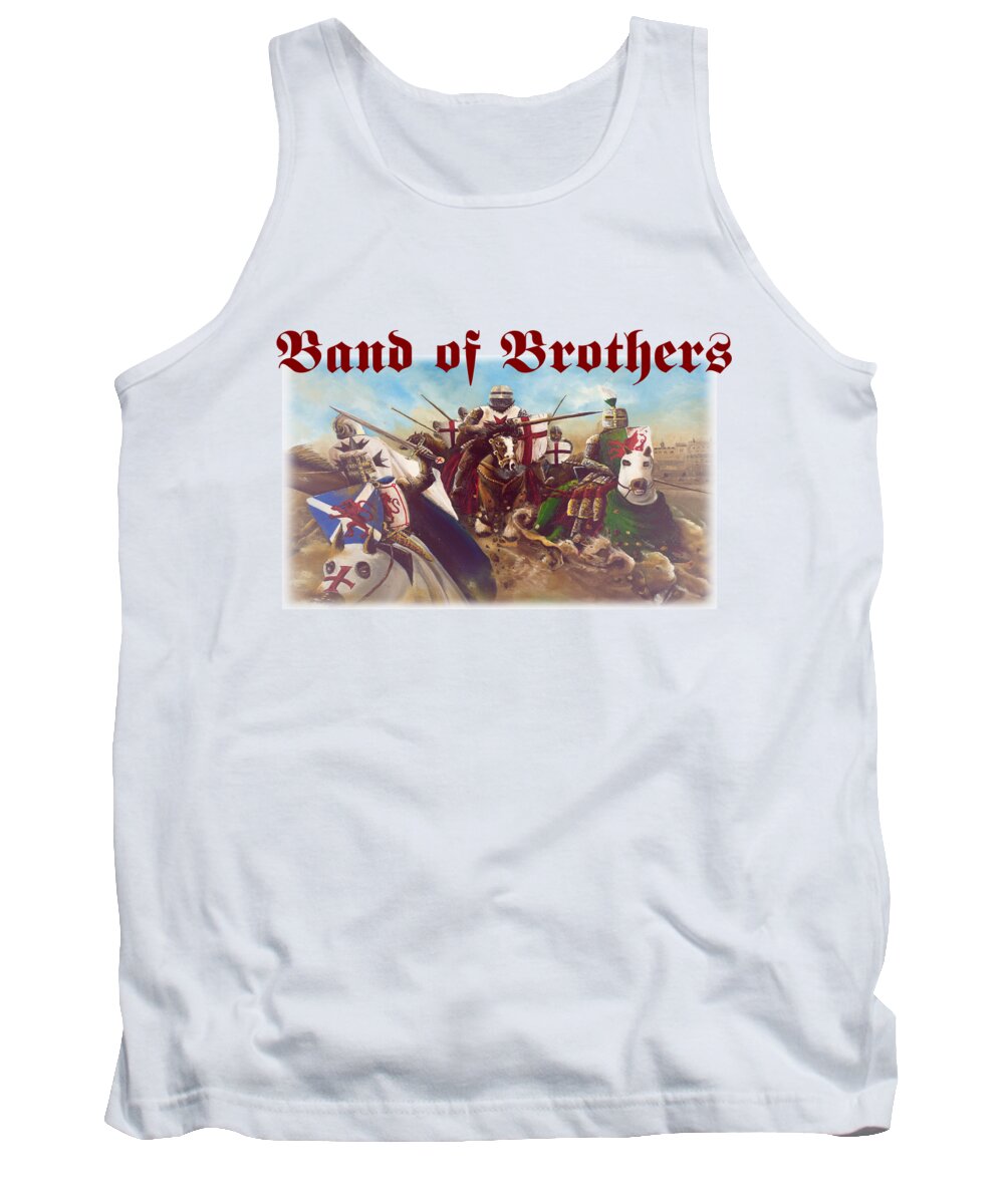 Band Of Brothers Tank Top featuring the painting Band of Brothers #1 by John Palliser