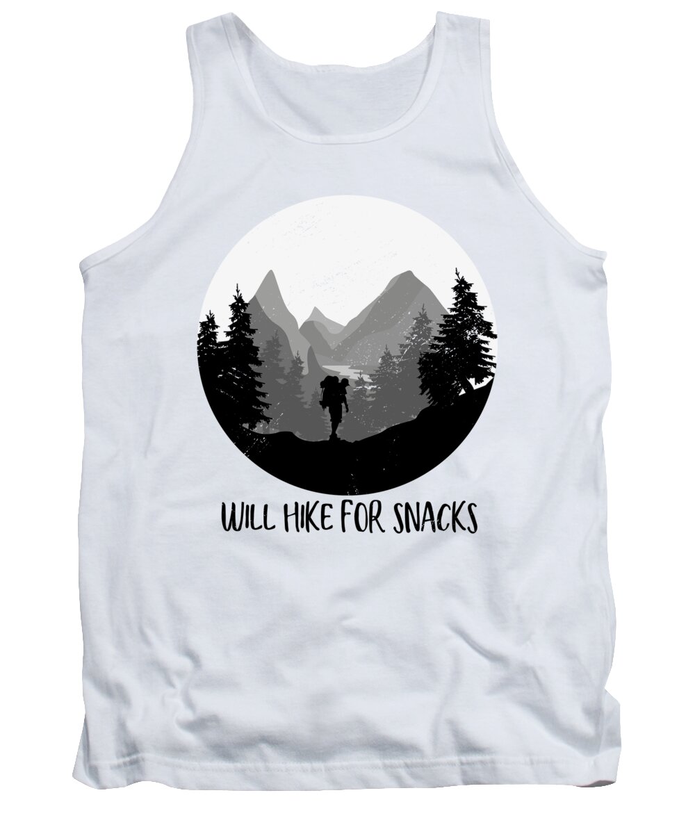 Hike Tank Top featuring the digital art Hiking Mountaineering Climbing Mountain Picnic #1 by Toms Tee Store