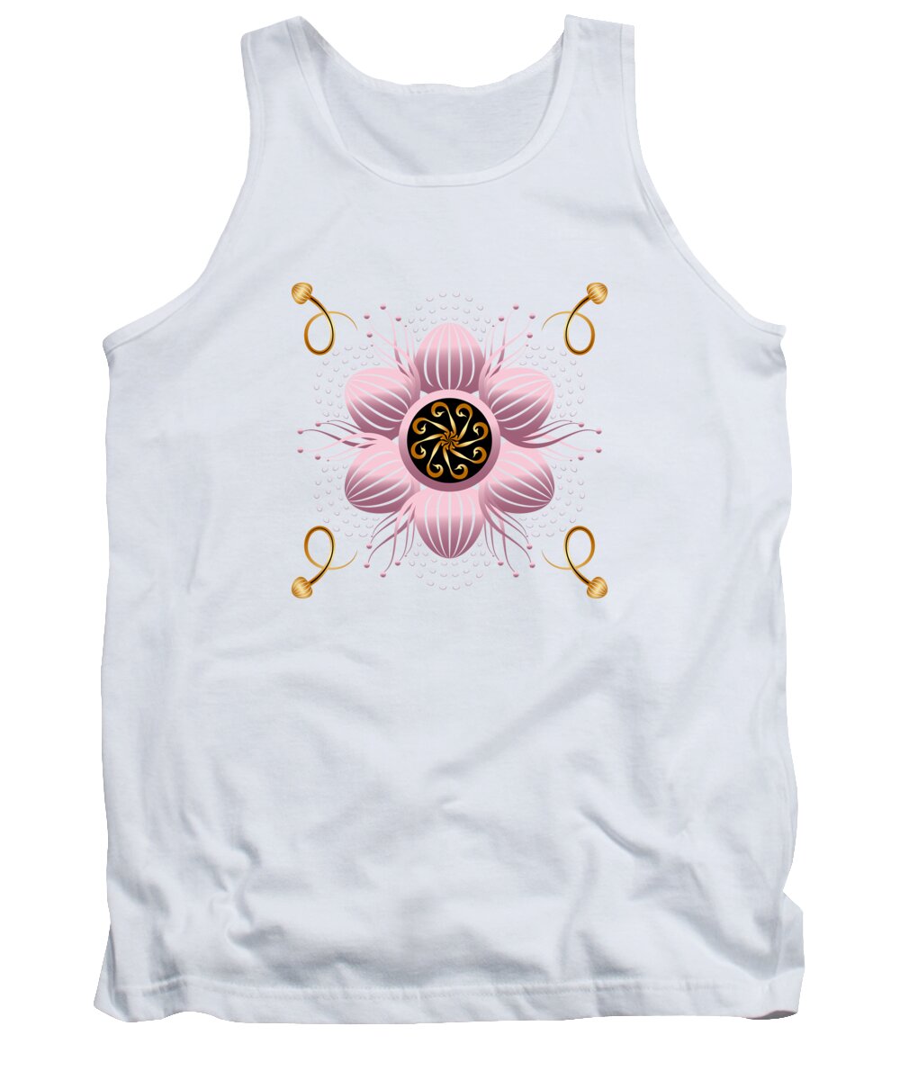 Modern Abstract Mandala Tank Top featuring the digital art Kuklos No 4404 #1 by Alan Bennington