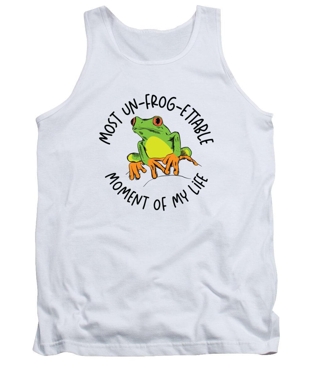 Frog Tank Top featuring the digital art Red Eyed Tree Frog Cute Rainforest Amphibian #1 by Toms Tee Store