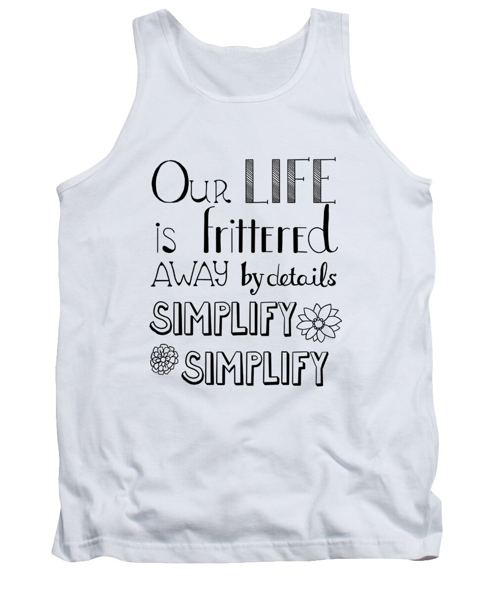 Life Tank Top featuring the painting Simplify Life #1 by Blenda Studio