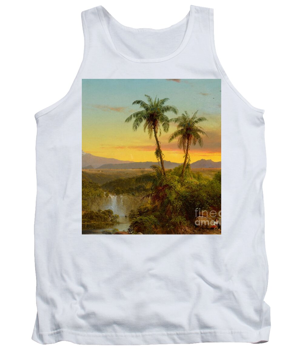  South American Landscape Tank Top featuring the painting South American landscape #1 by Frederic Edwin Church