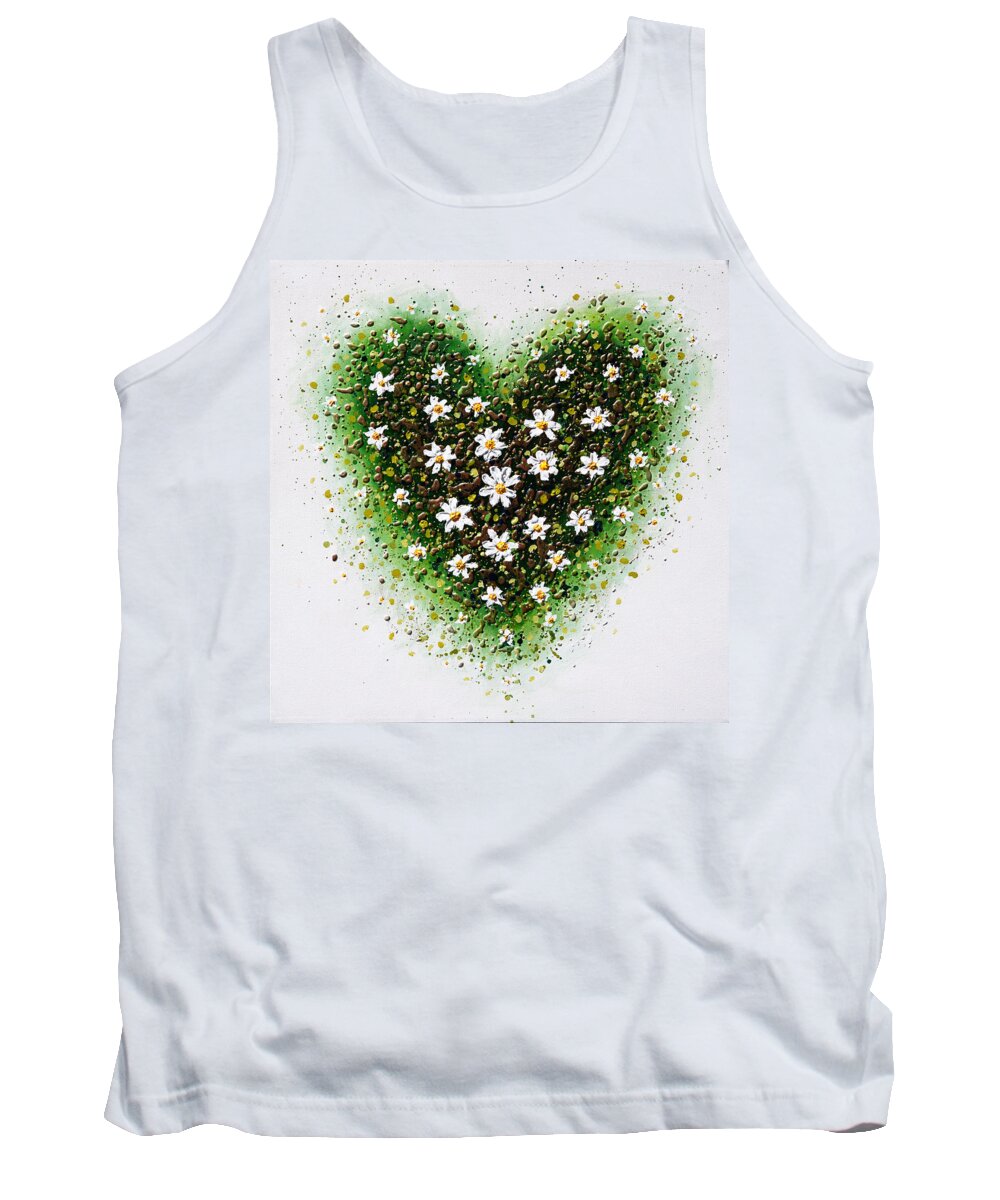 Spring Tank Top featuring the painting Spring Heart #1 by Amanda Dagg