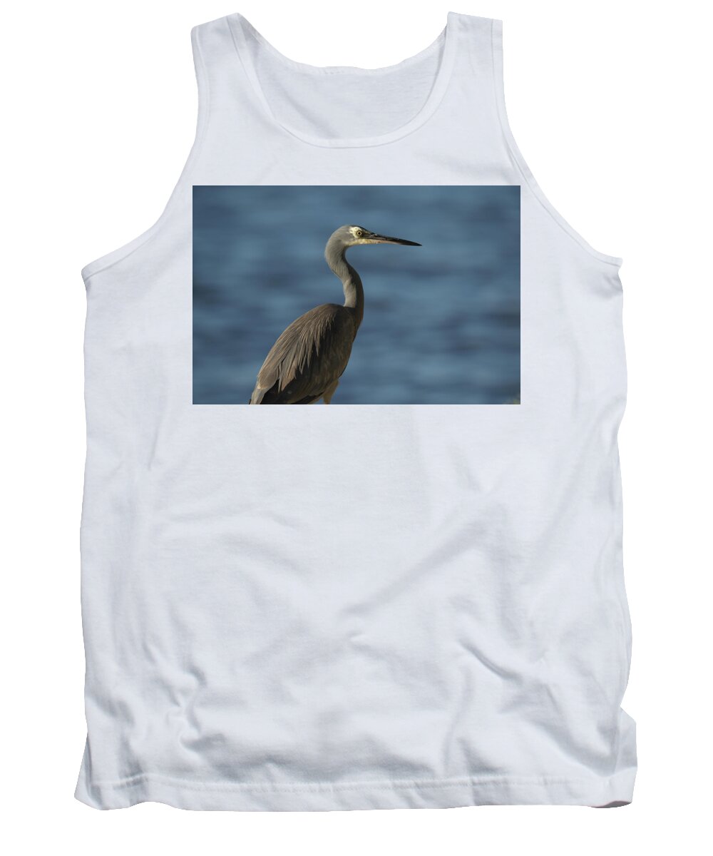 Heron Tank Top featuring the photograph 1808wfaceheron3 by Nicolas Lombard