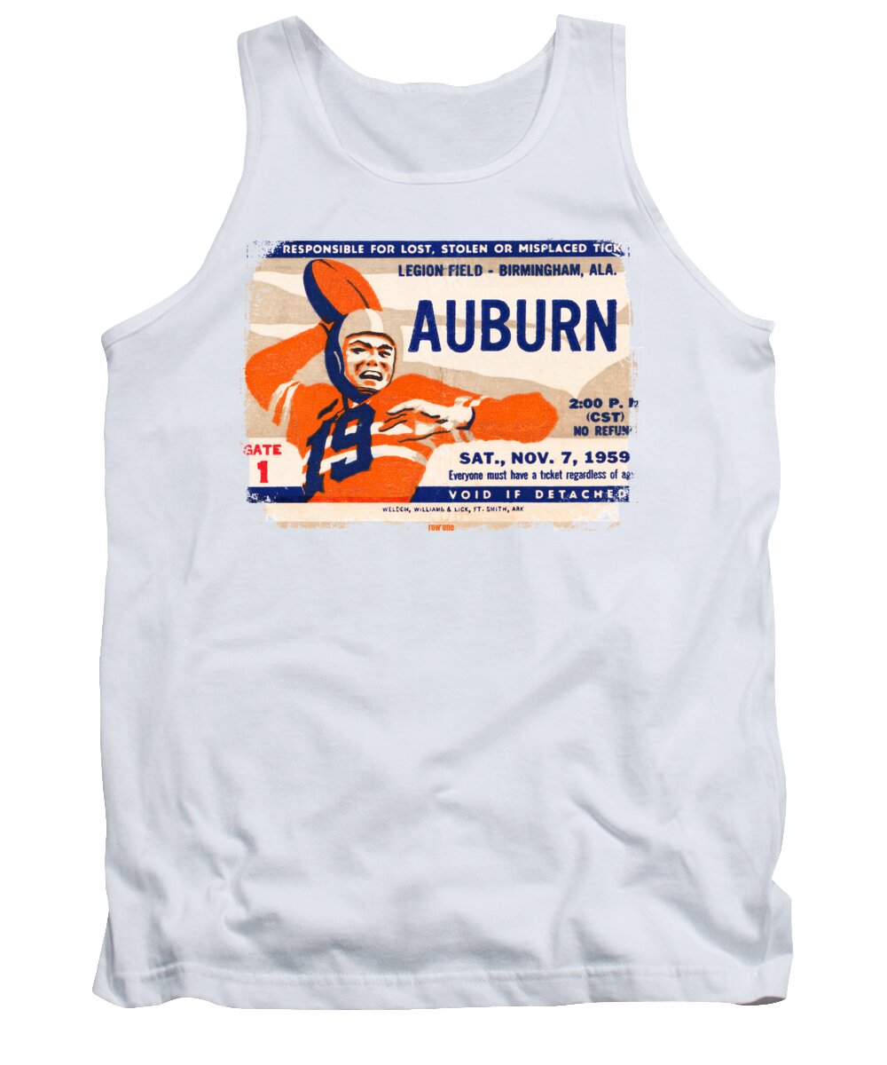 Auburn Tank Top featuring the photograph 1959 Auburn vs. Mississippi by Row One Brand