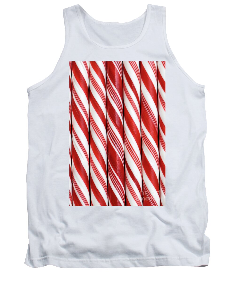 Candy Tank Top featuring the photograph Candy Canes #3 by Vivian Krug Cotton