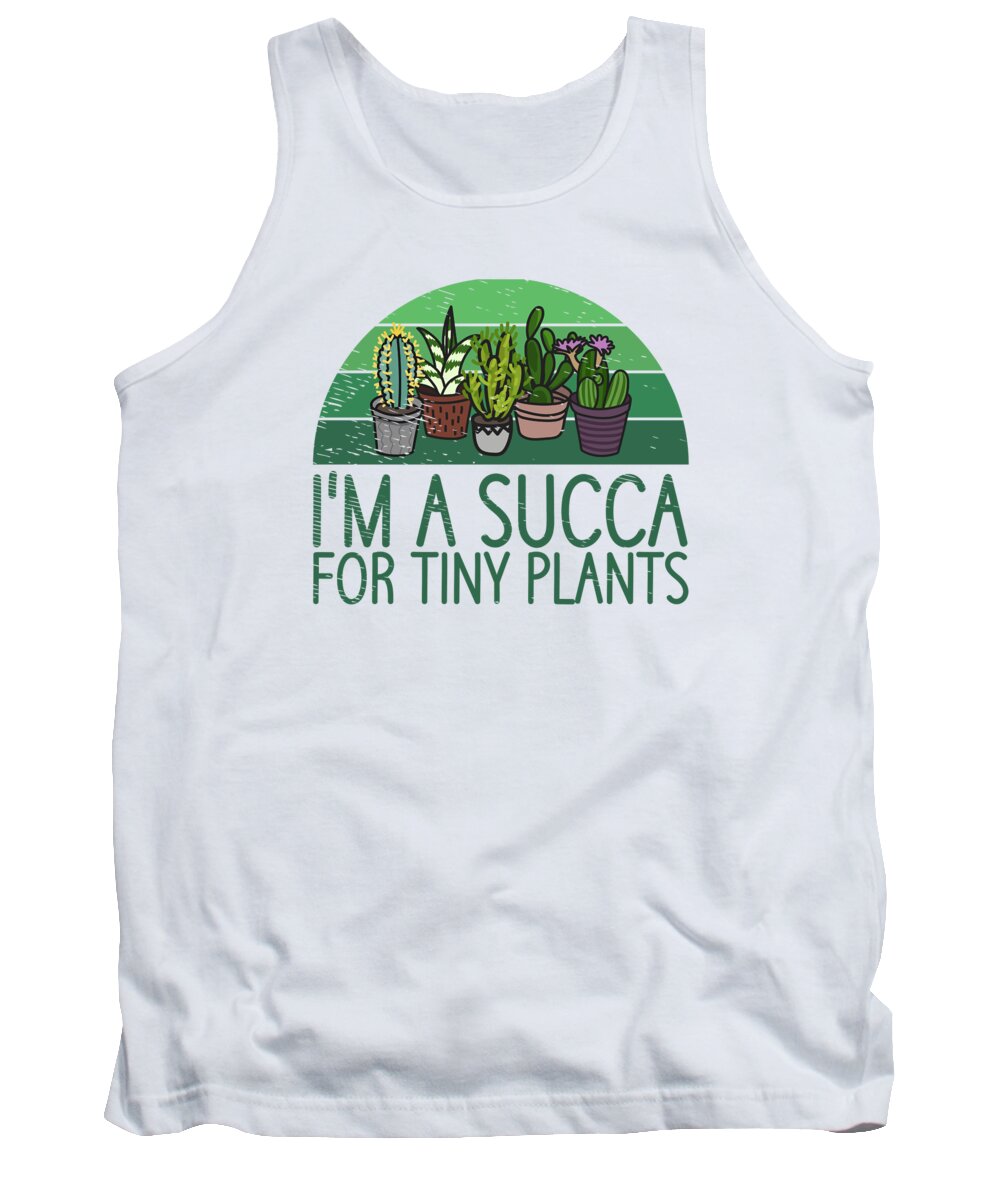 Succulent Tank Top featuring the digital art Gardening Succulent House Plants Fucculent #3 by Toms Tee Store