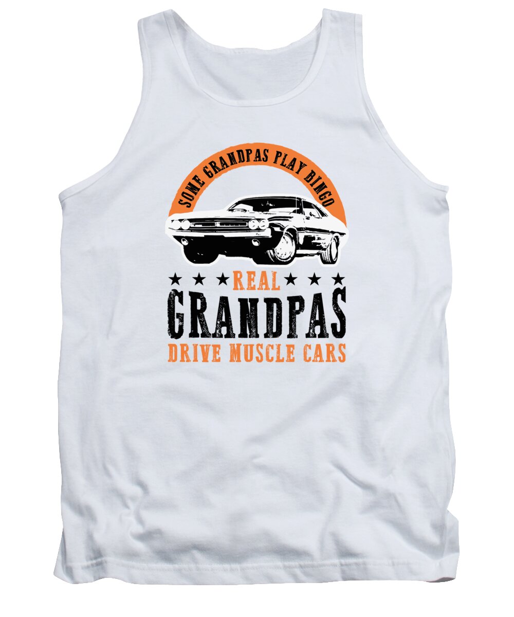 Muscle Car Tank Top featuring the digital art Muscle Cars Classic Retro Hotrod Vintage Car Automobile #3 by Toms Tee Store