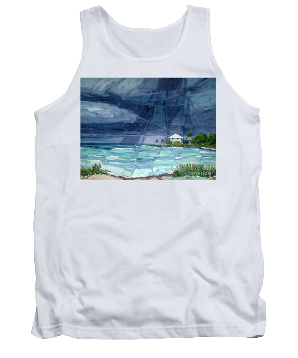 Key West Tank Top featuring the painting Thunderstorm Over Key West by Donald Maier