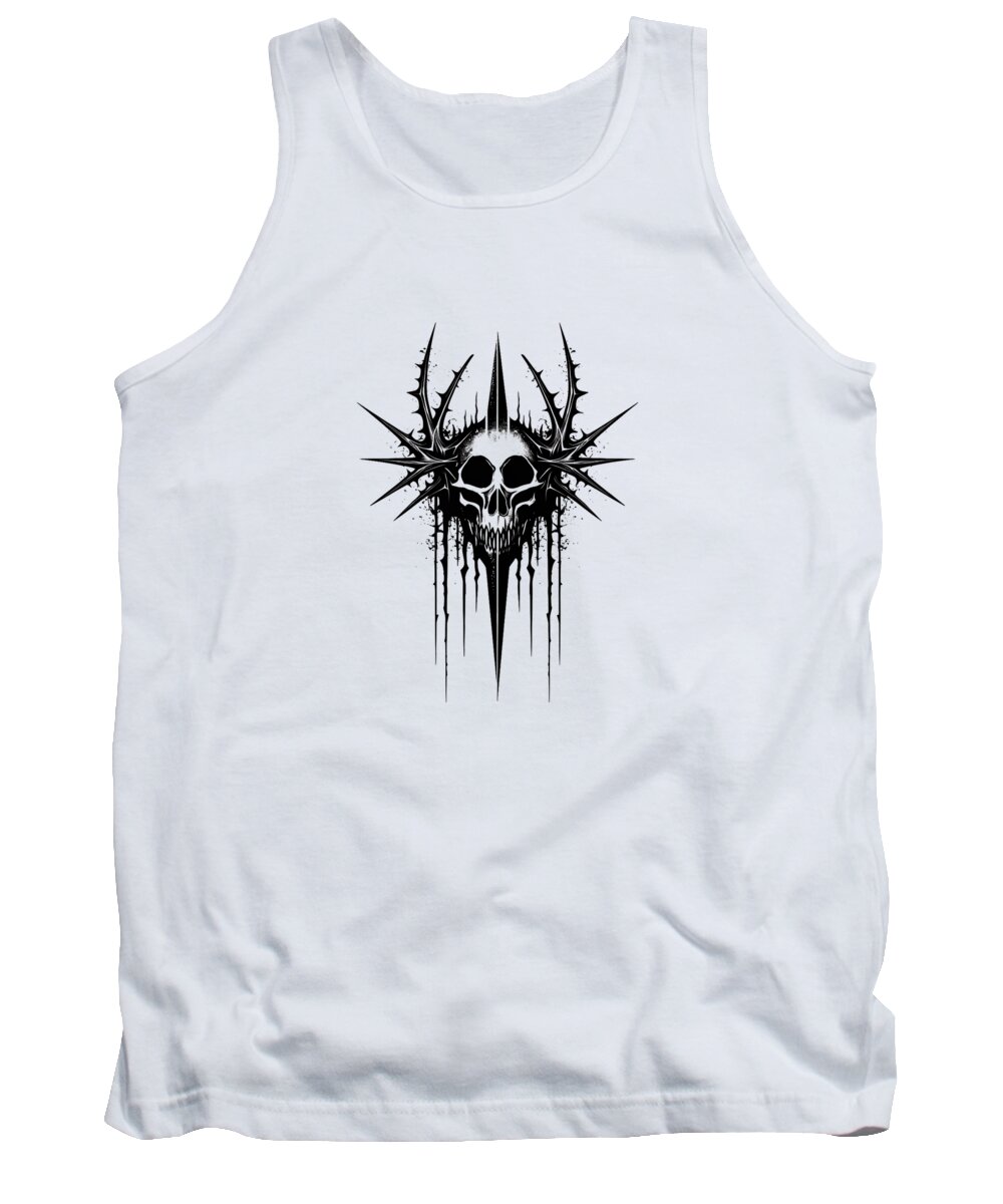 Goth Tank Top featuring the mixed media Of the Occult And Gothic #36 by Loose Goose Tattoos