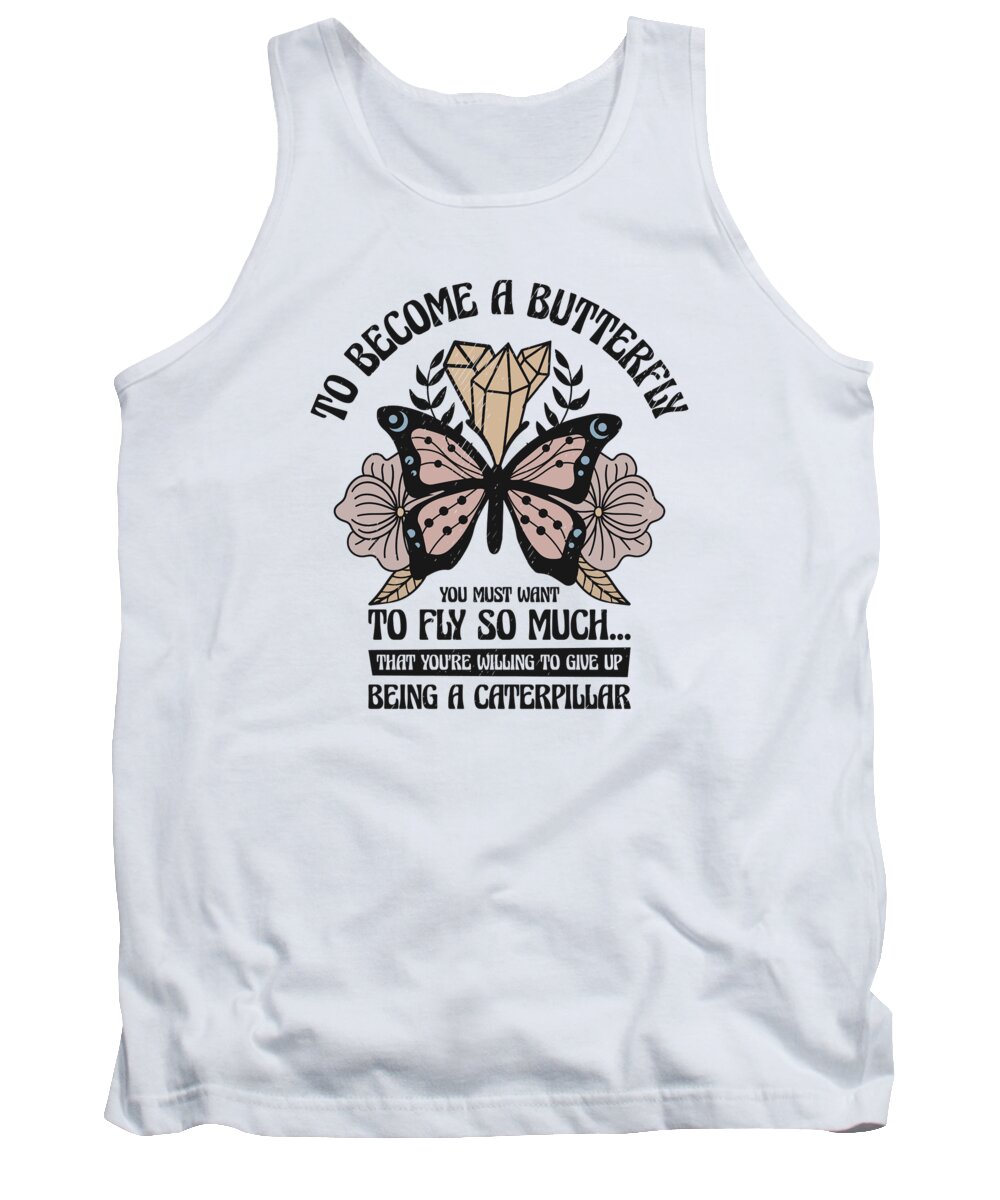 Butterfly Tank Top featuring the digital art Butterfly Mystical Butterfly Lover Celestial Art Enthusiast #4 by Toms Tee Store