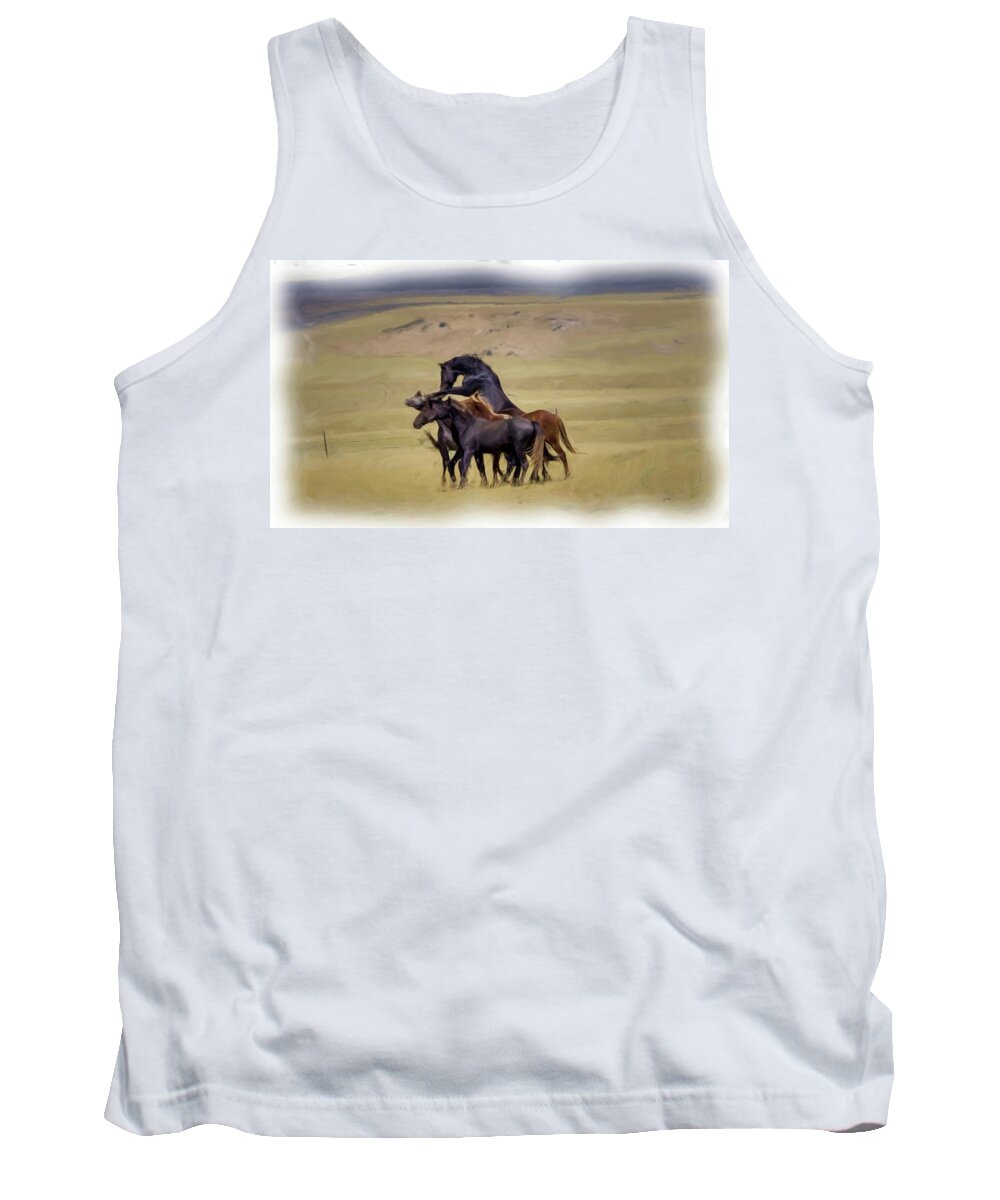 Horse Tank Top featuring the photograph Wild Horses #40 by Laura Terriere