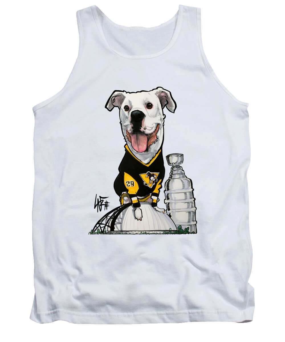 4160 Tank Top featuring the drawing 4160 Hosta by Canine Caricatures By John LaFree