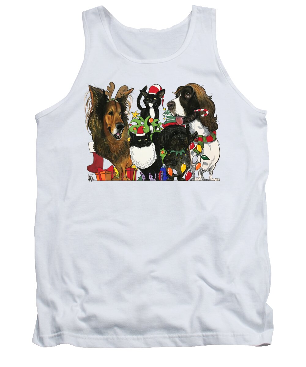 Stefanos Tank Top featuring the drawing 4176 Stefanos by Canine Caricatures By John LaFree