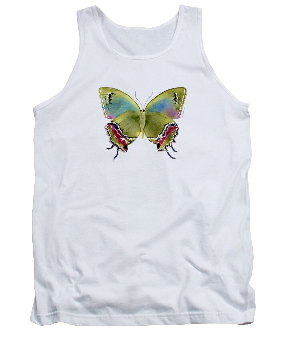 Evenus Tank Top featuring the painting 46 Evenus Teresina Butterfly by Amy Kirkpatrick