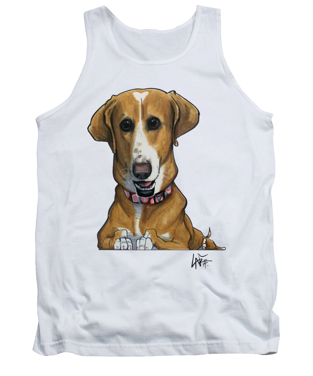 Carlson Tank Top featuring the drawing 5206 Carlson by Canine Caricatures By John LaFree