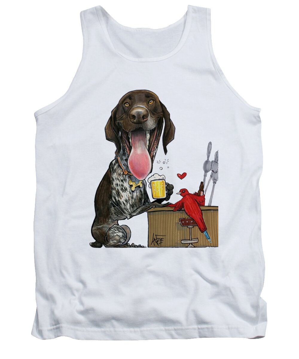 5244 Tank Top featuring the drawing 5244 Cruz by Canine Caricatures By John LaFree