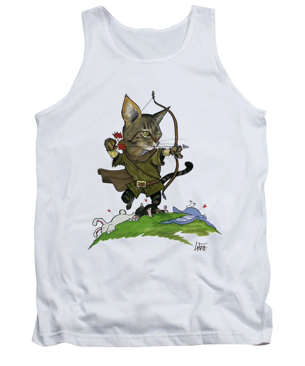 Deadmore Tank Top featuring the drawing 5287 Deadmore by Canine Caricatures By John LaFree
