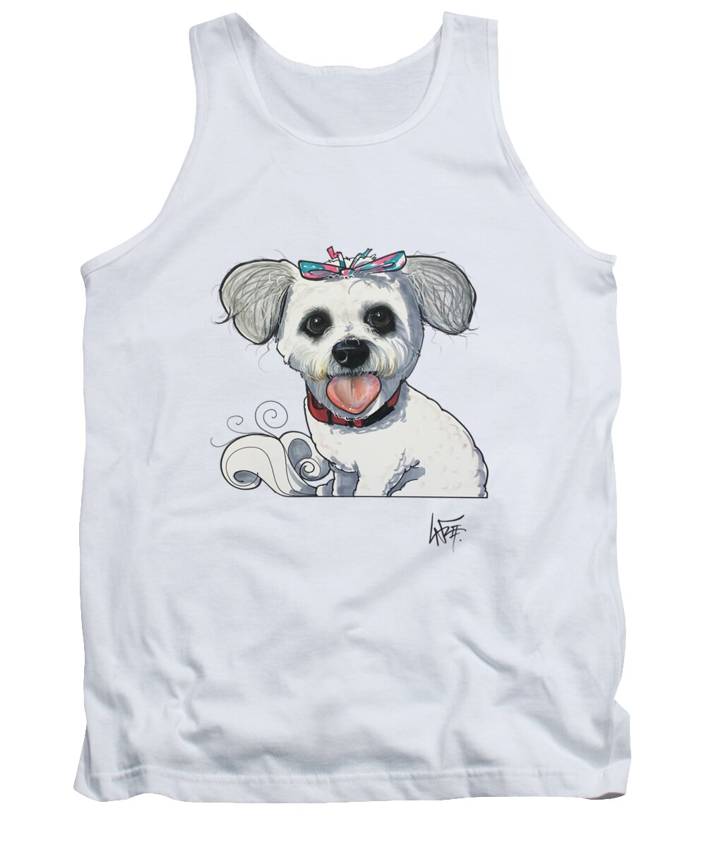 Dannunzio Tank Top featuring the drawing 5291 Dannunzio by Canine Caricatures By John LaFree