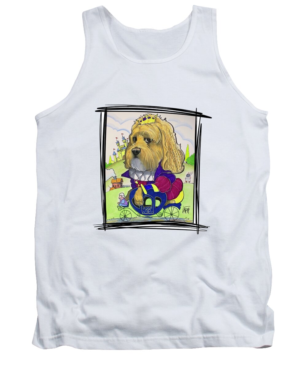 Sandkuhl Tank Top featuring the drawing 5321 Sandkuhl by Canine Caricatures By John LaFree