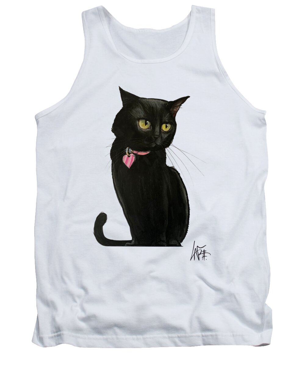 Wong Tank Top featuring the drawing 5323 Wong by Canine Caricatures By John LaFree