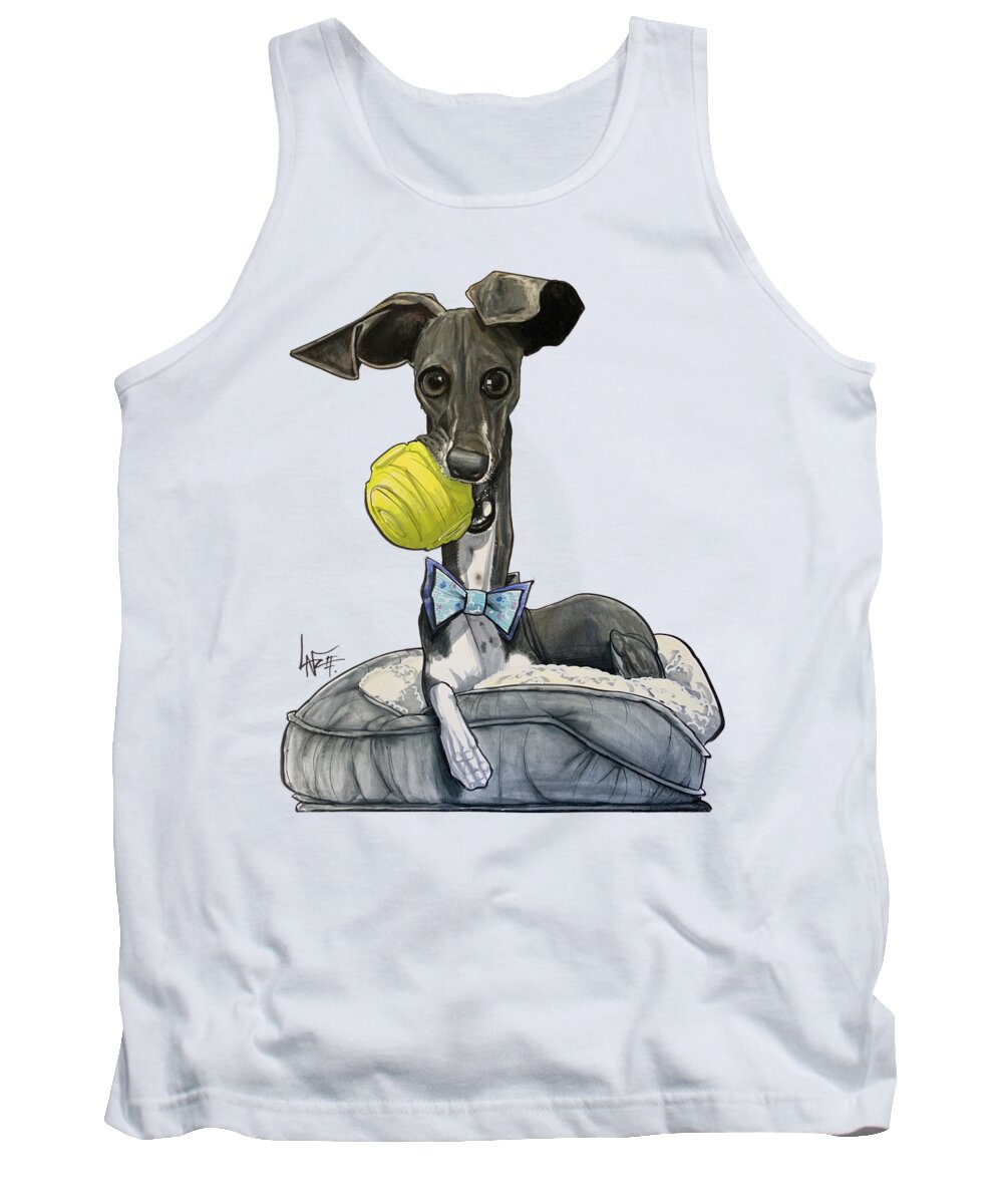 Slecton Tank Top featuring the drawing 5332 Slecton by Canine Caricatures By John LaFree
