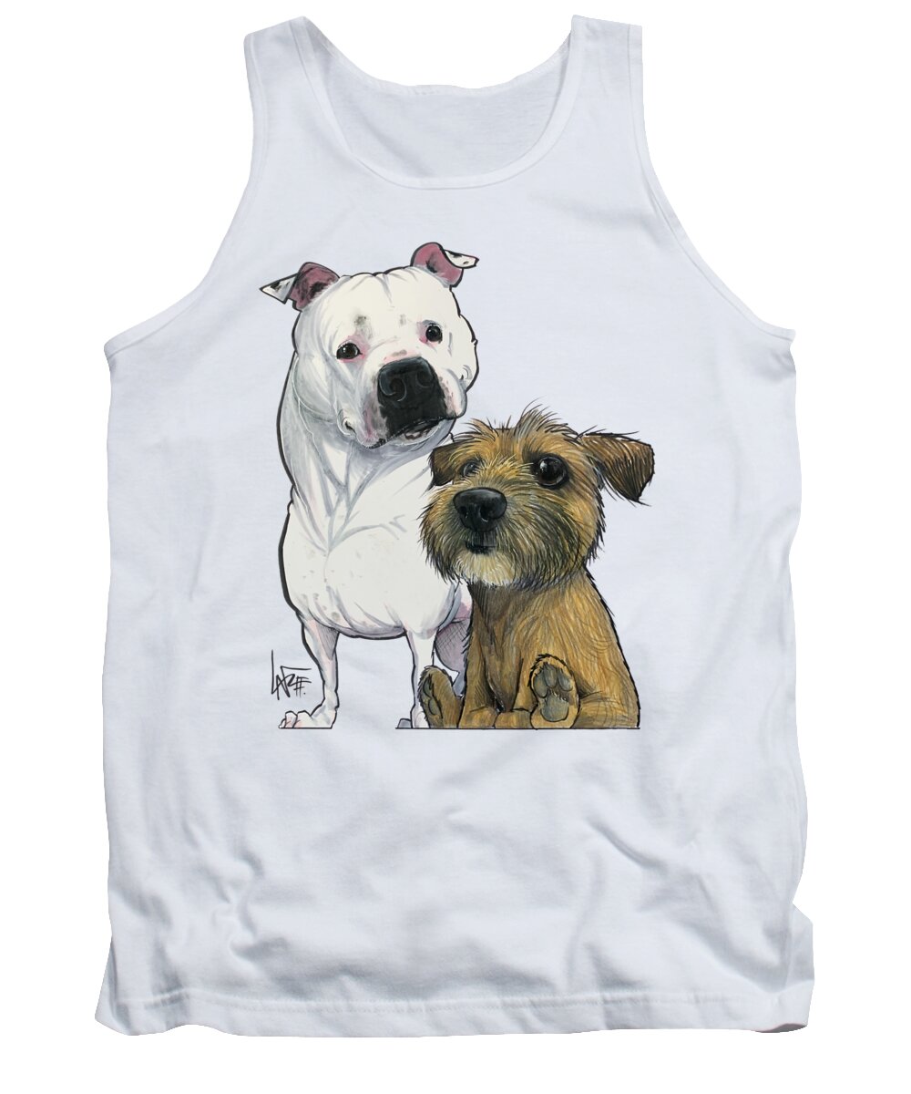 Taylor Tank Top featuring the drawing 5334 Taylor by Canine Caricatures By John LaFree