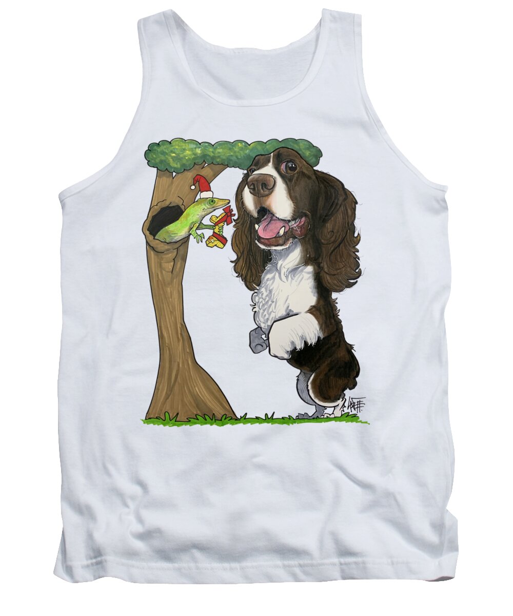 Stefanos Tank Top featuring the drawing 5335 Stefanos by Canine Caricatures By John LaFree