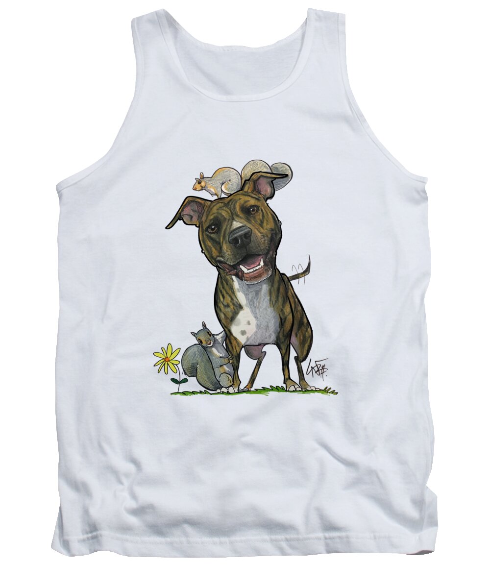 5338 Tank Top featuring the drawing 5338 Chickos HOPE by Canine Caricatures By John LaFree