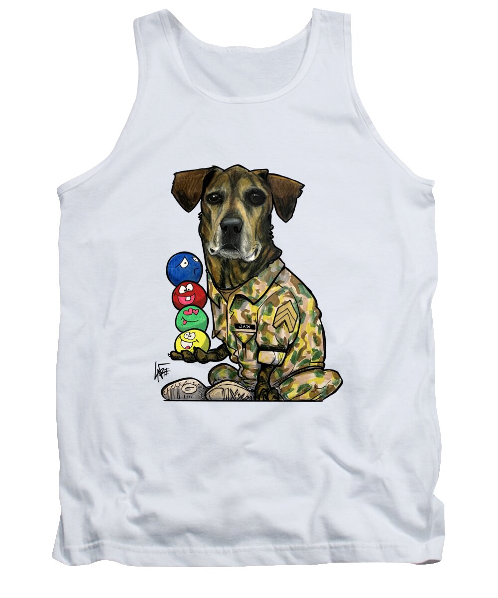 5338 Tank Top featuring the drawing 5338 Chickos JAXSON by Canine Caricatures By John LaFree