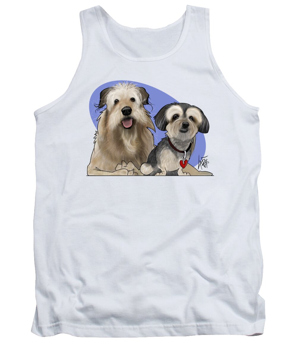  Tank Top featuring the drawing 5746 Mann by Canine Caricatures By John LaFree