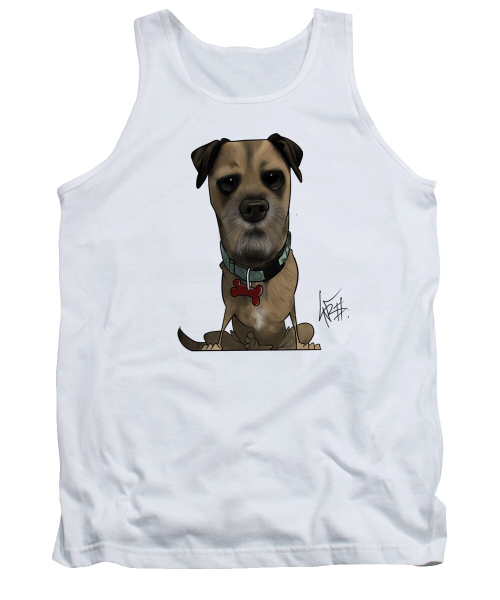 5874 Tank Top featuring the photograph 5874 Rivera by Canine Caricatures By John LaFree