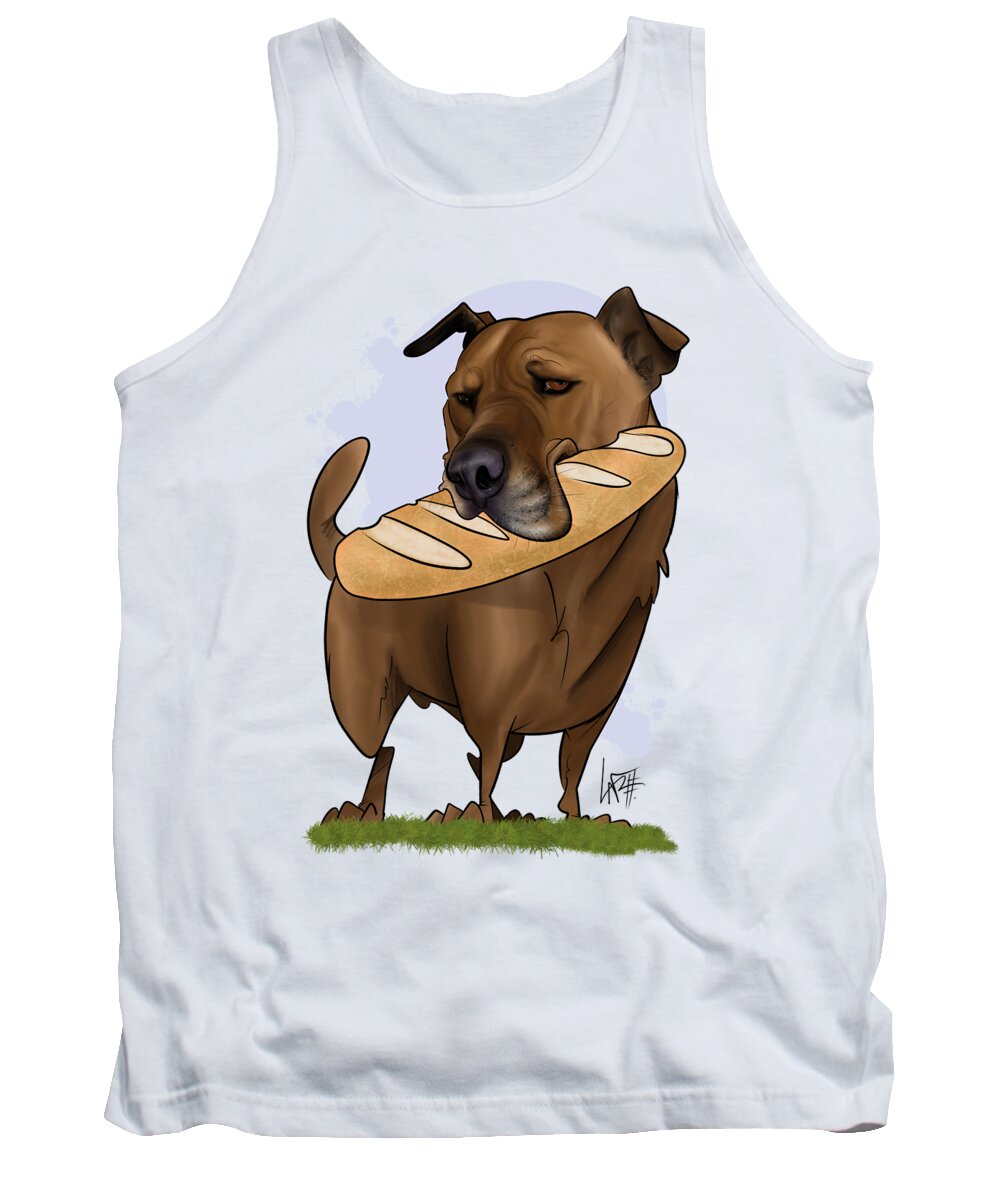 5905 Tank Top featuring the drawing 5905 Lyon by Canine Caricatures By John LaFree