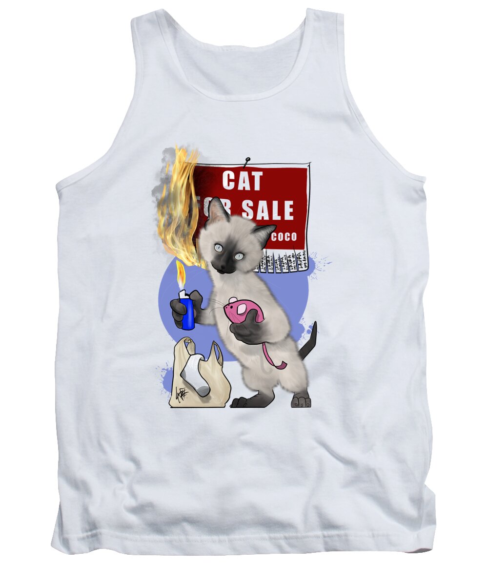 5920 Tank Top featuring the drawing 5920 Gill by Canine Caricatures By John LaFree